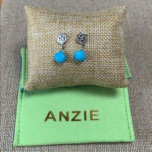 Anzie turquoise earrings sterling silver